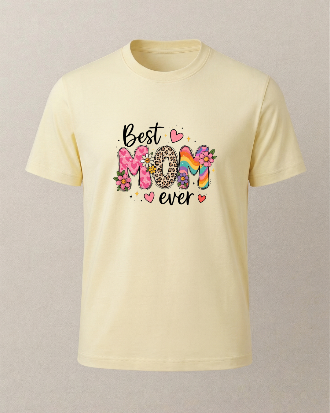 Best Mom Ever Baskılı T-Shirt