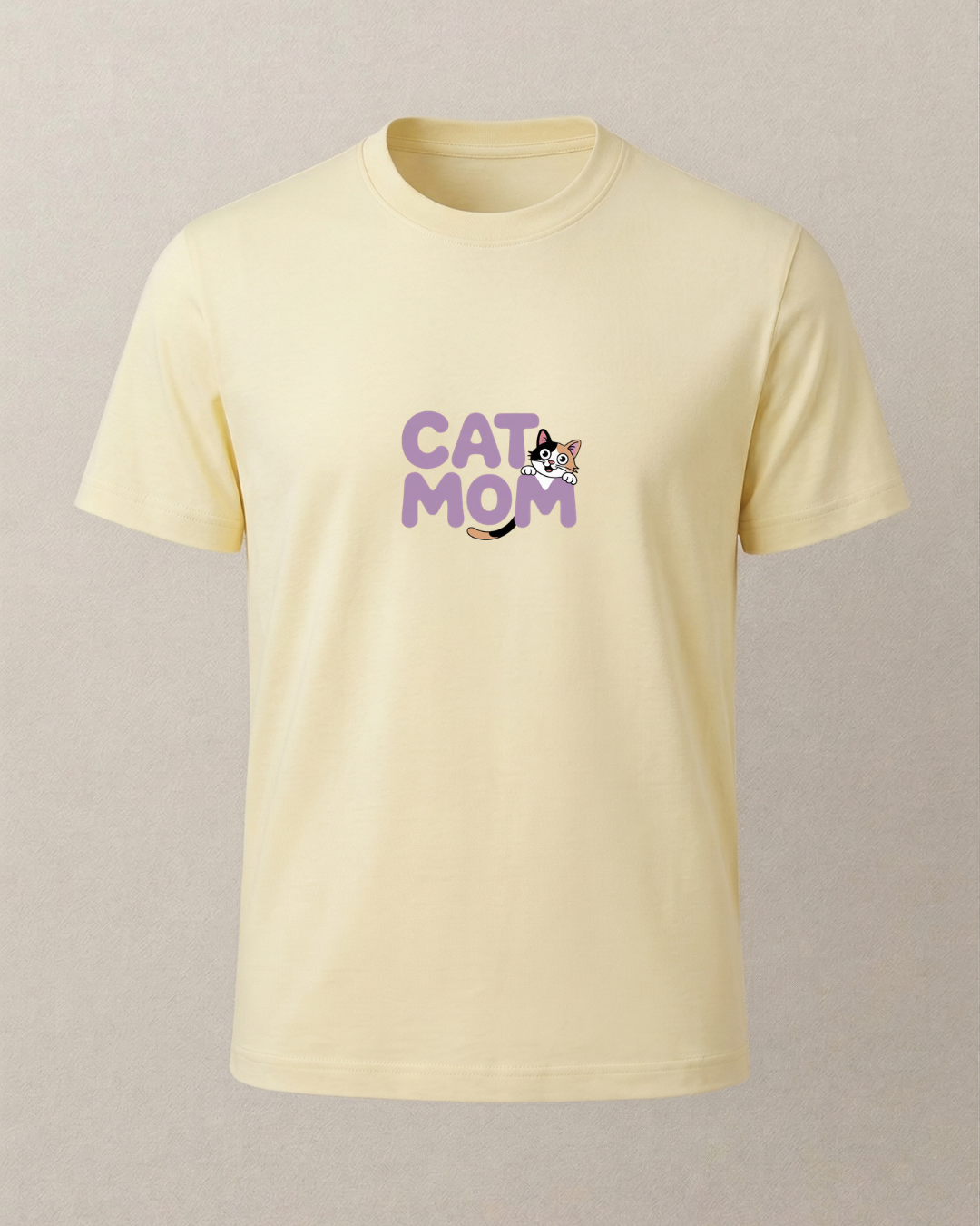 Cat Mom Baskılı T-Shirt