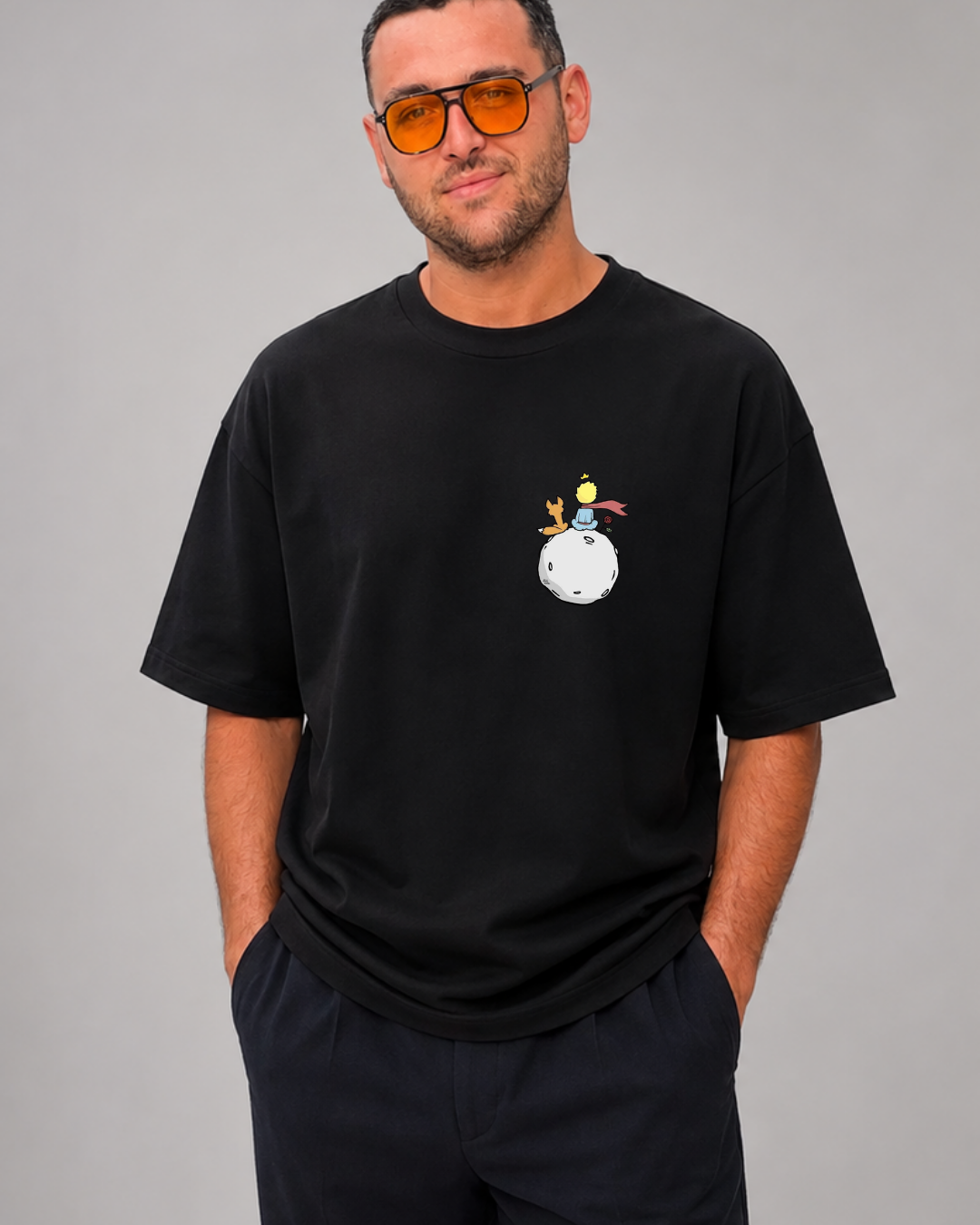 Küçük Prens Baskılı Oversize T-Shirt