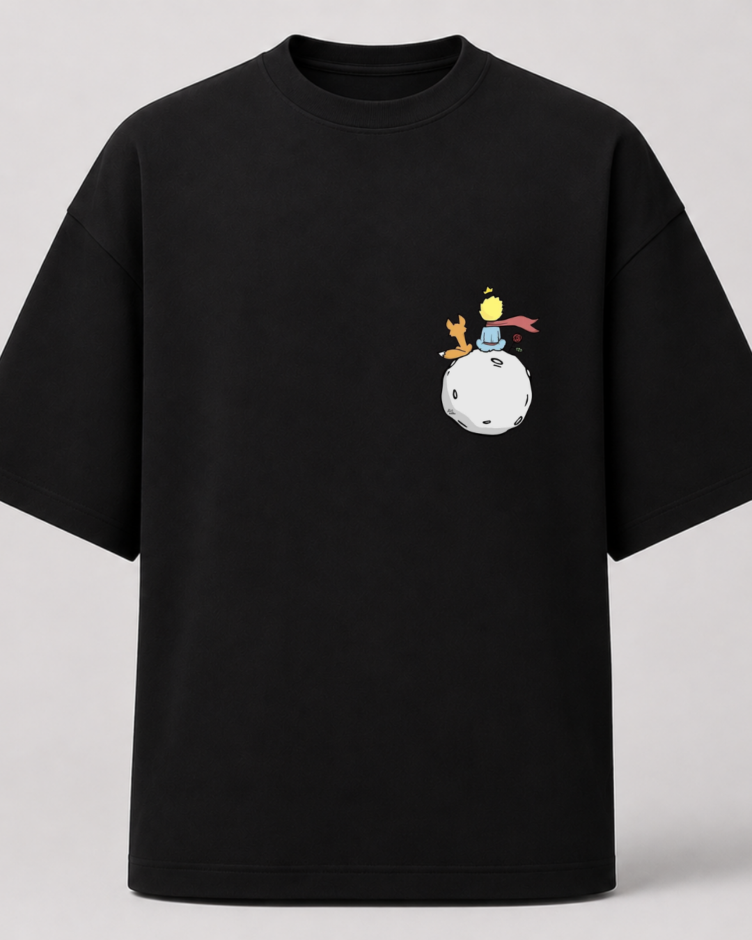 Küçük Prens Baskılı Oversize T-Shirt