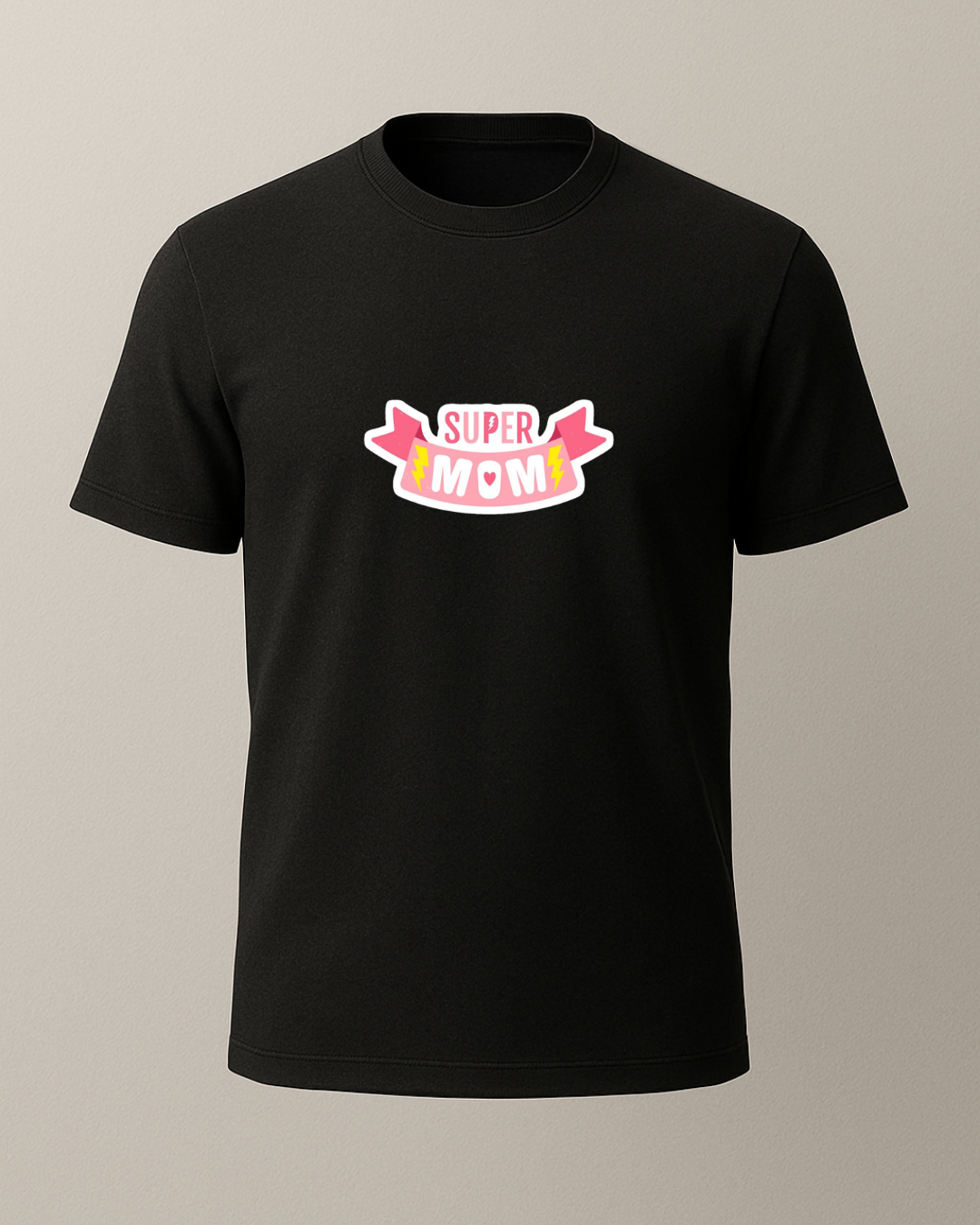 Super Mom Baskılı T-Shirt