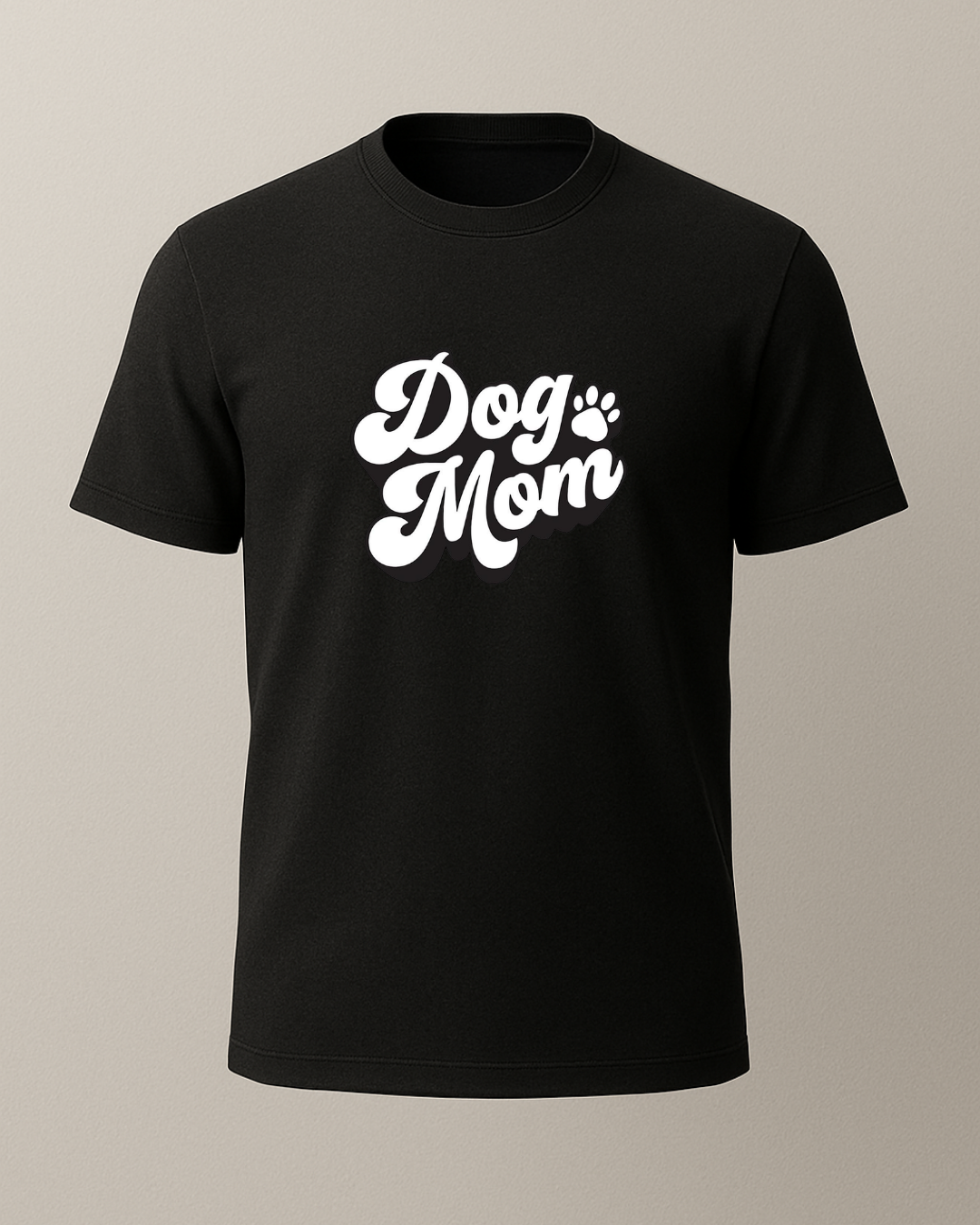 Dog Mom Baskılı T-Shirt