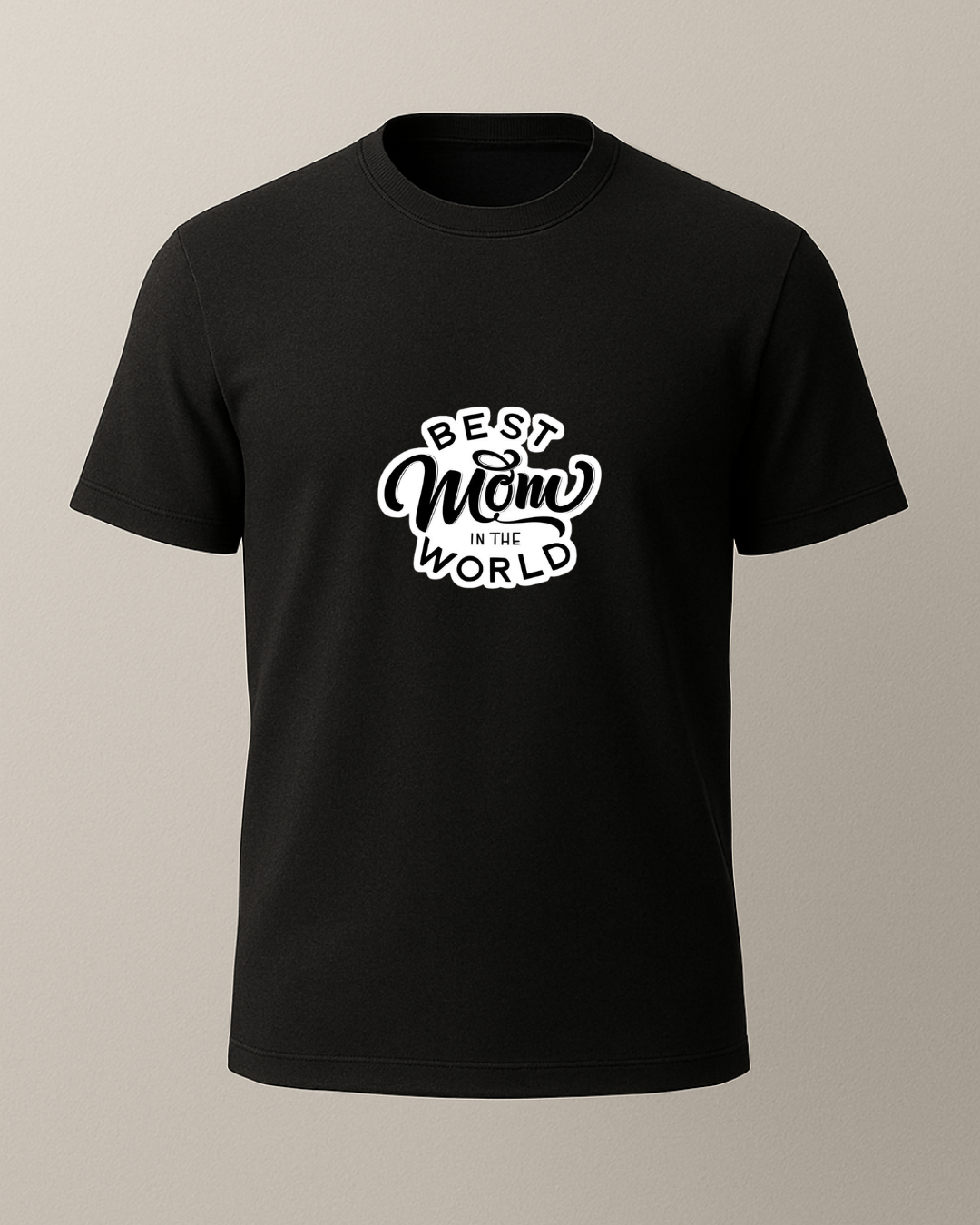 Best Mom in the World Baskılı T-Shirt