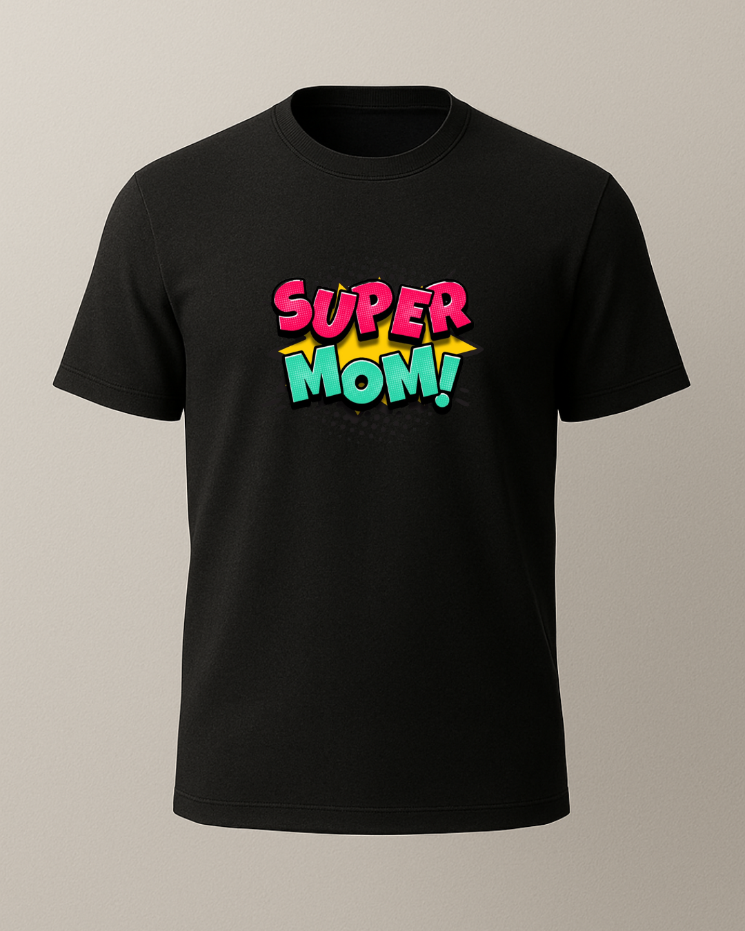 Super Mom Baskılı T-Shirt