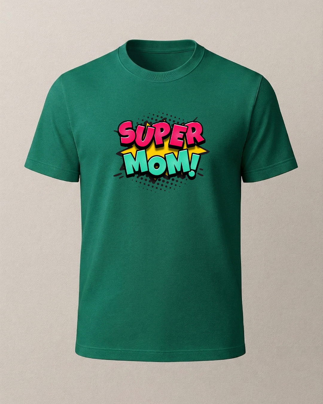 Super Mom Baskılı T-Shirt