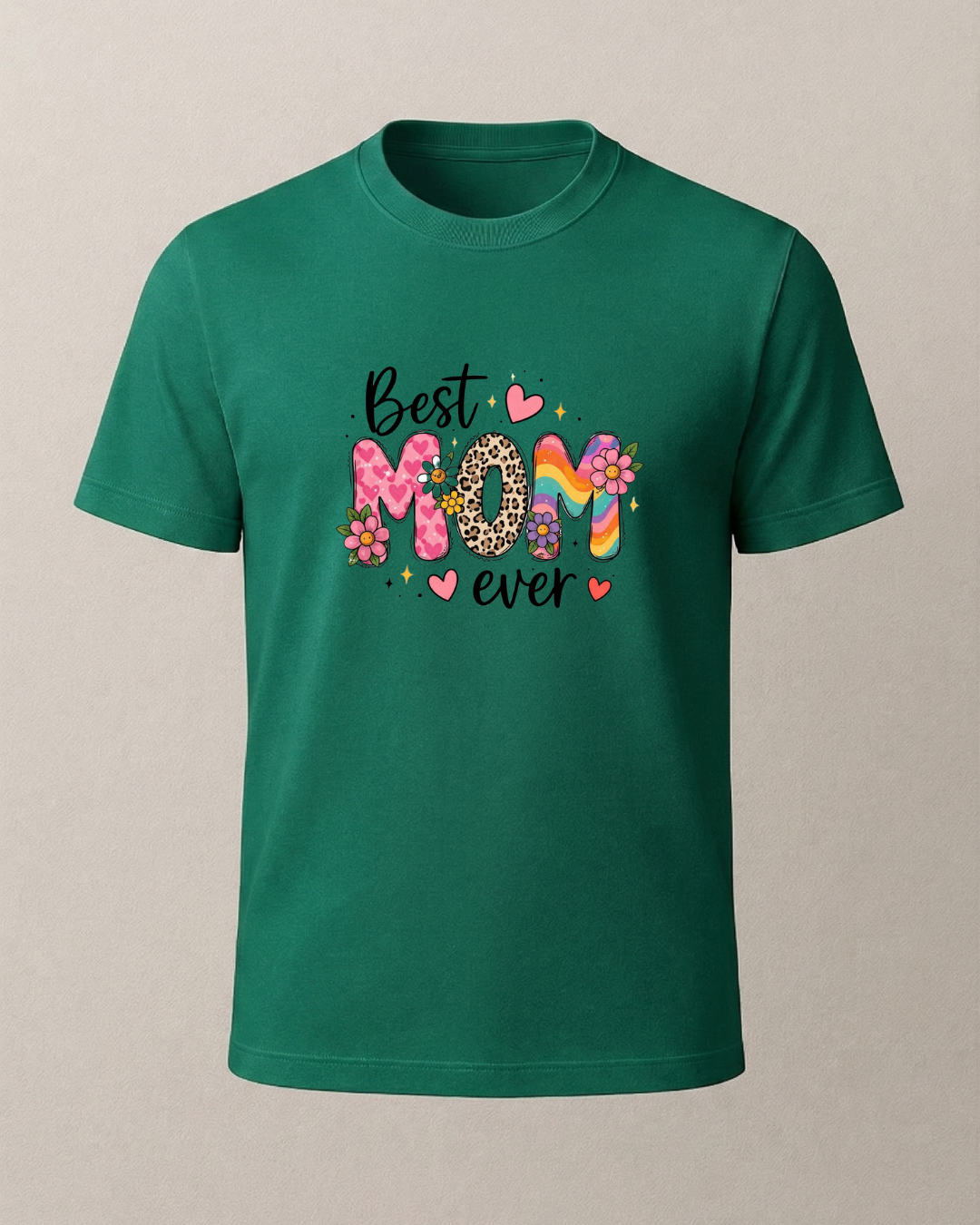 Best Mom Ever Baskılı T-Shirt
