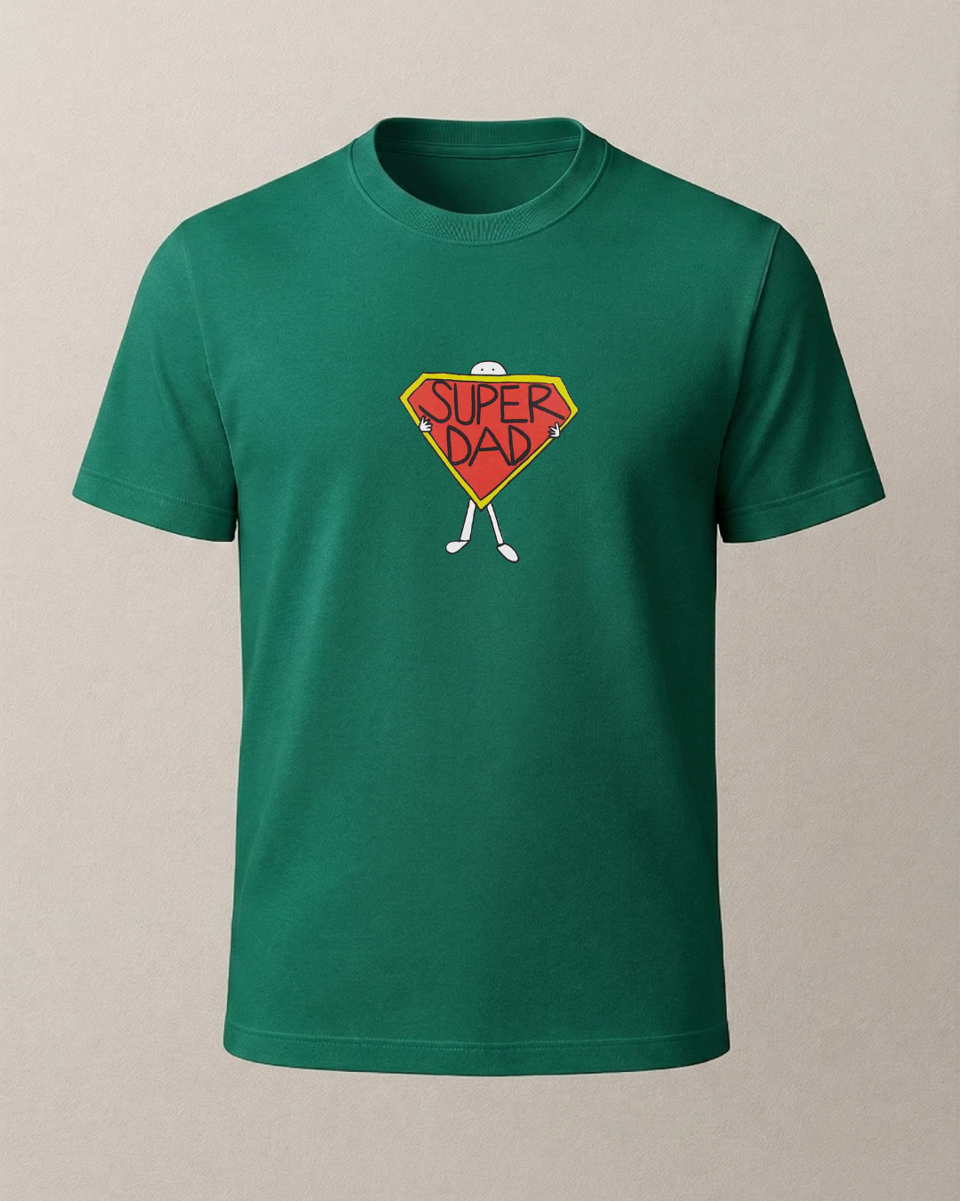 Super Dad Baskılı T-Shirt