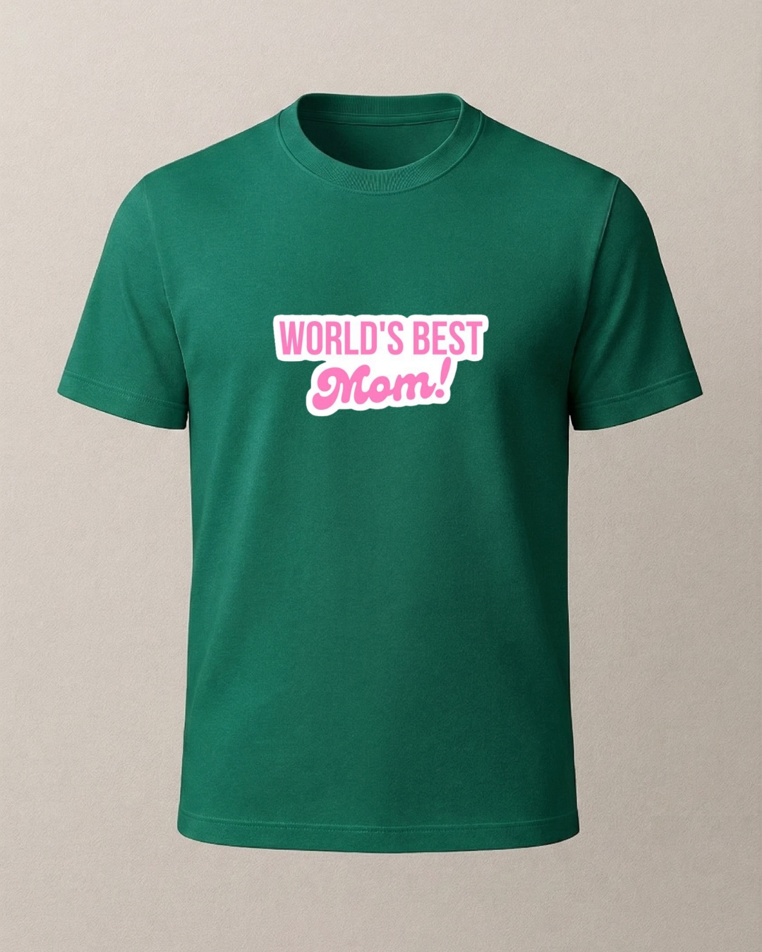 World's Best Mom Baskılı T-Shirt