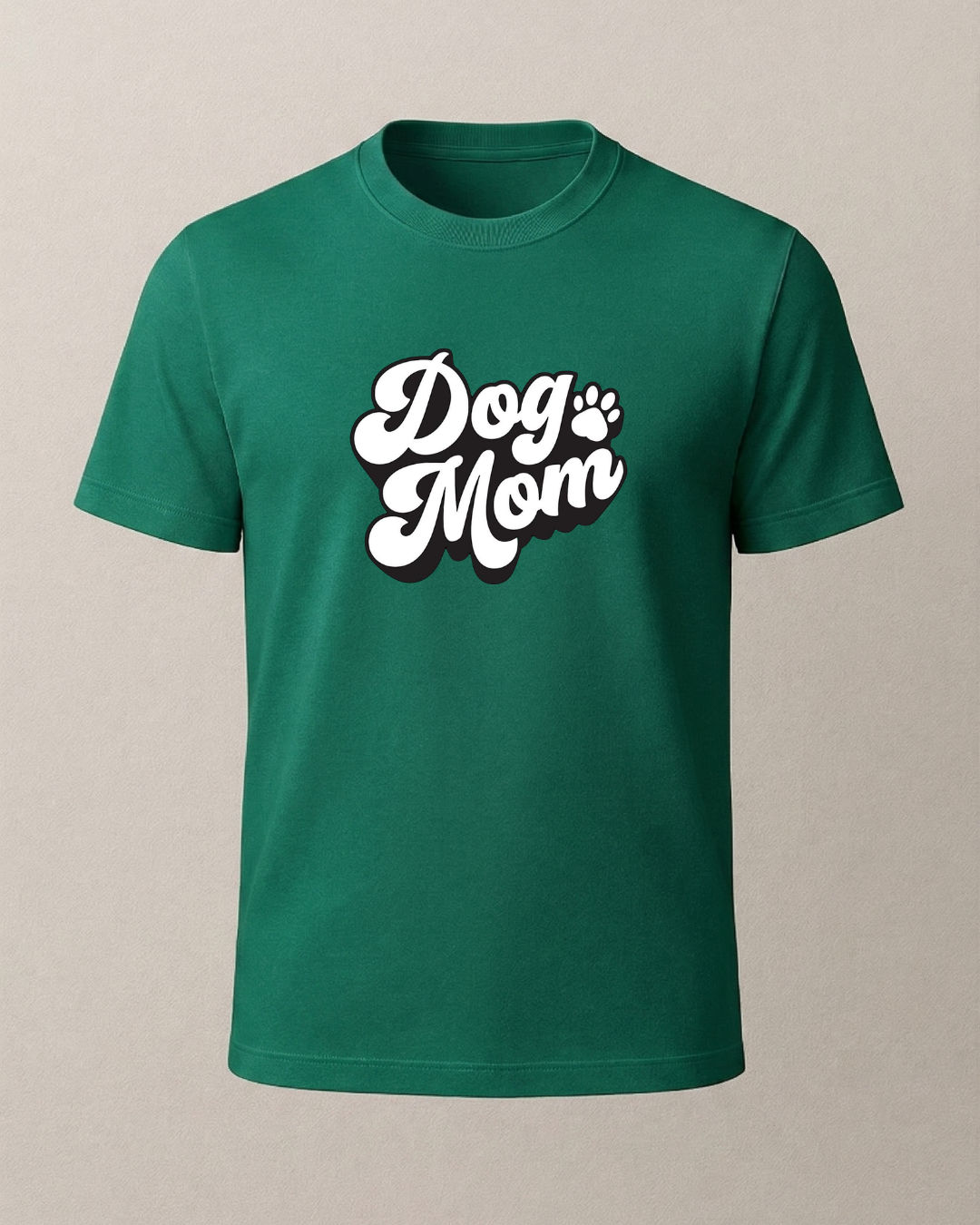 Dog Mom Baskılı T-Shirt