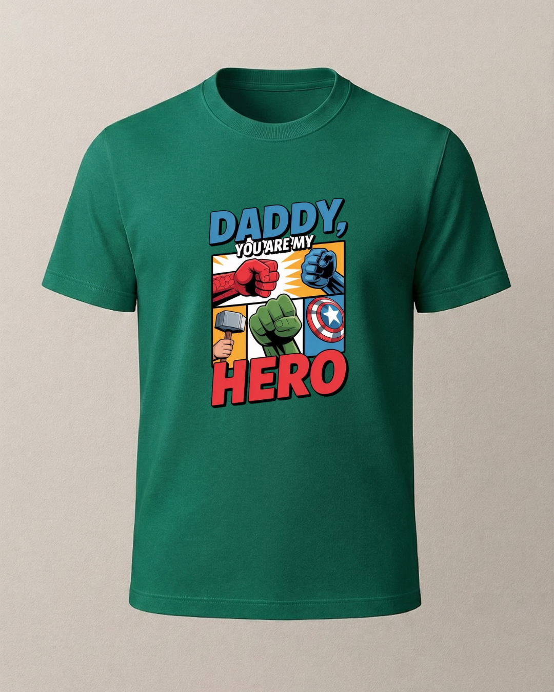 Dady Hero Baskılı T-Shirt
