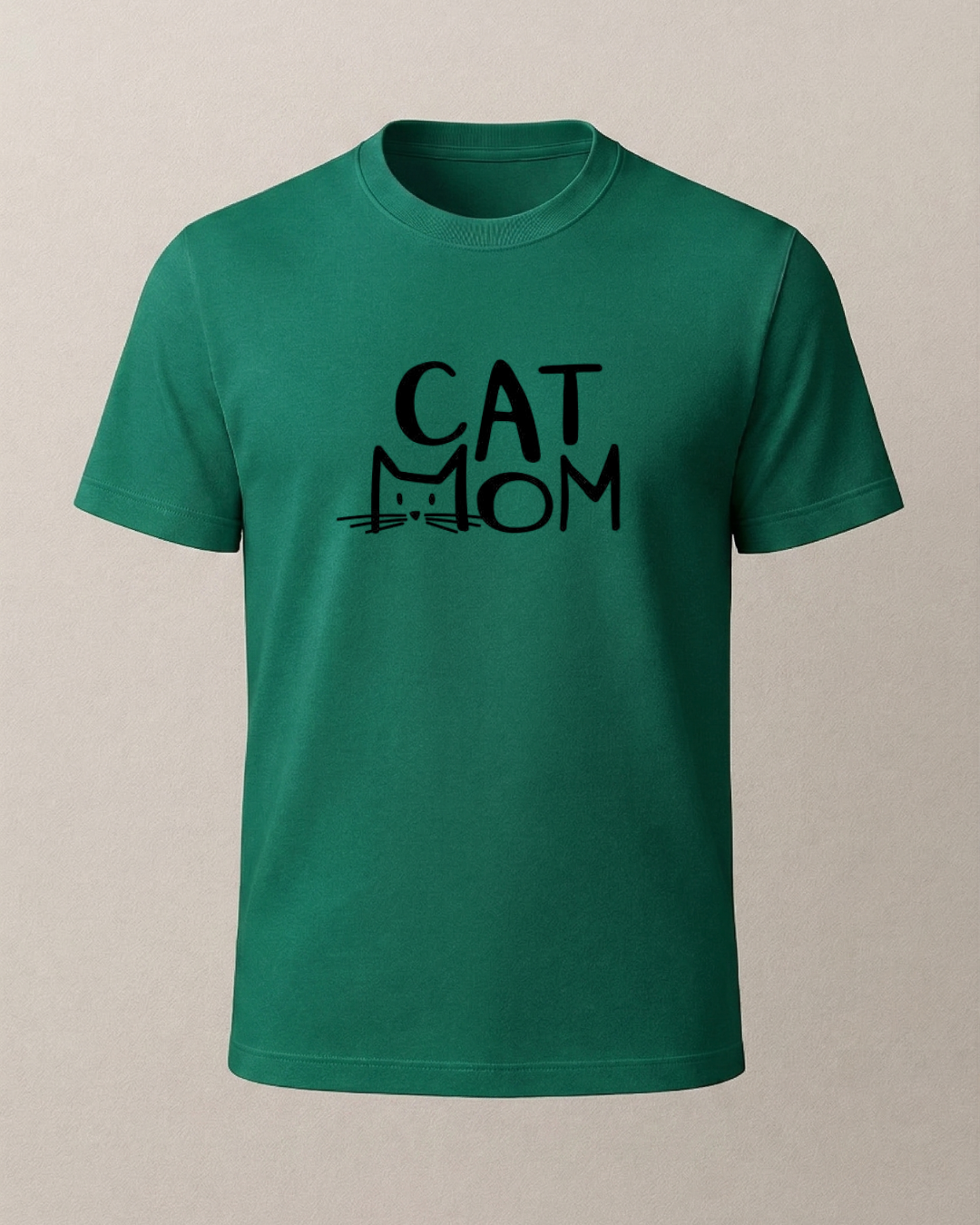 Cat Mom Baskılı T-Shirt