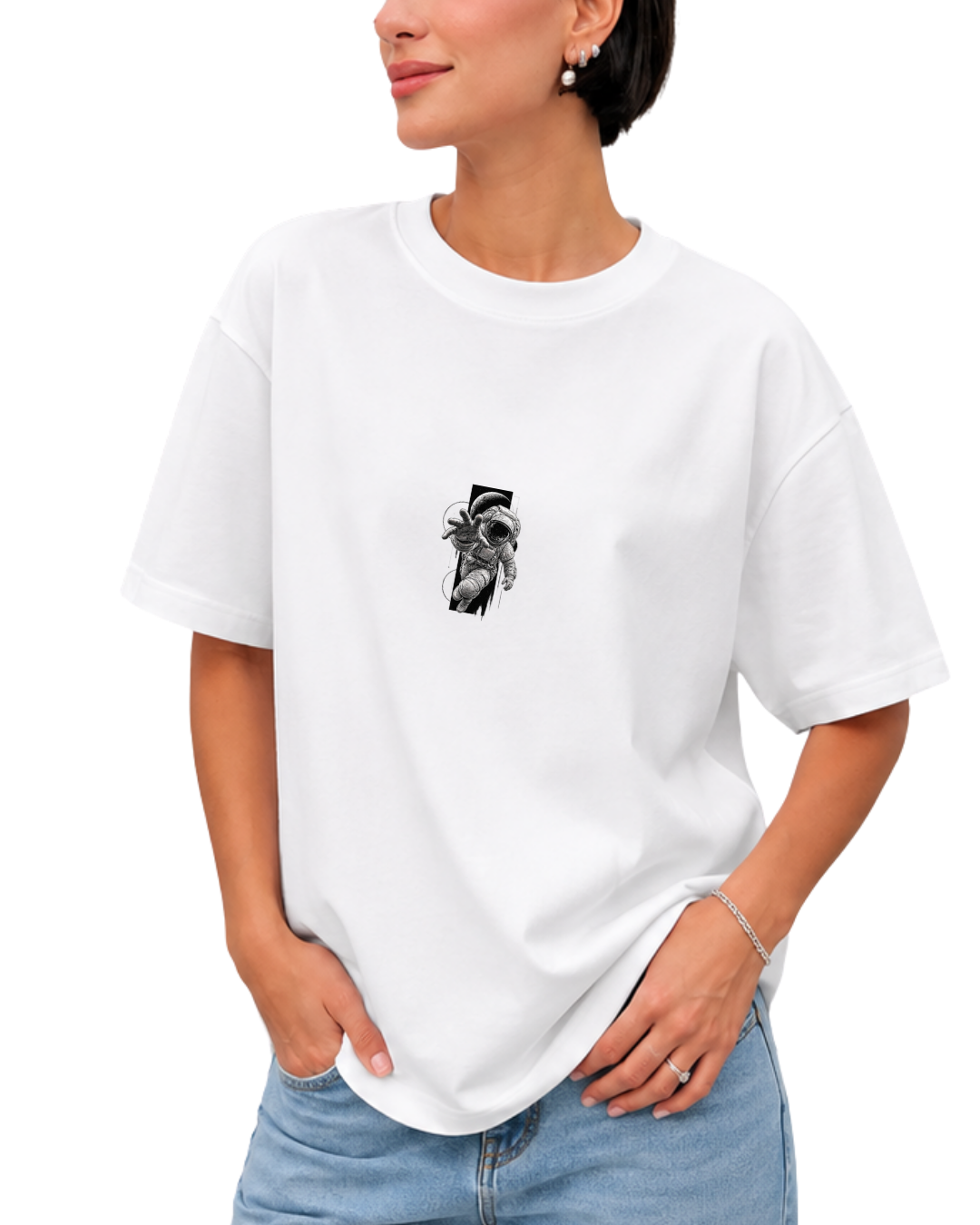 Astronot Oversize T-Shirt – Astronot Baskılı