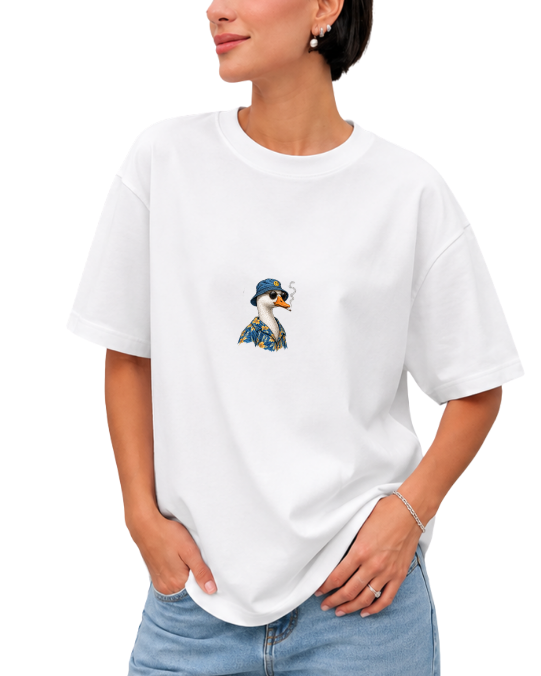 Cool Duck Oversize T-Shirt – Ördek Baskılı Streetwear