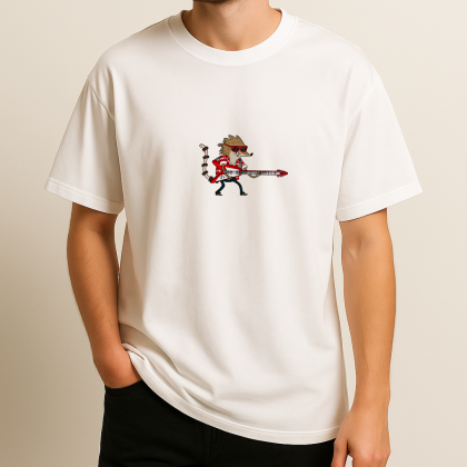 Regular Show Rigby Baskılı T-Shirt