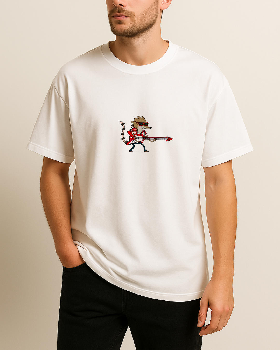 Regular Show Rigby Baskılı T-Shirt