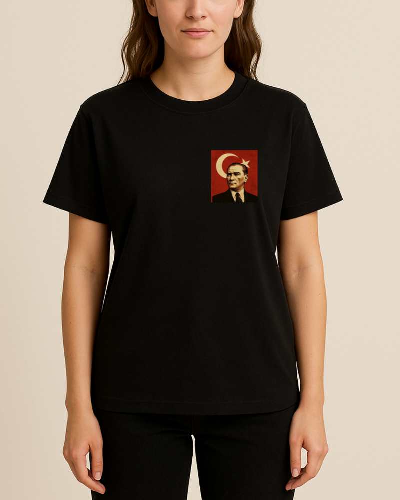 Atatürk Portresi Baskılı T-Shirt - Görsel 11