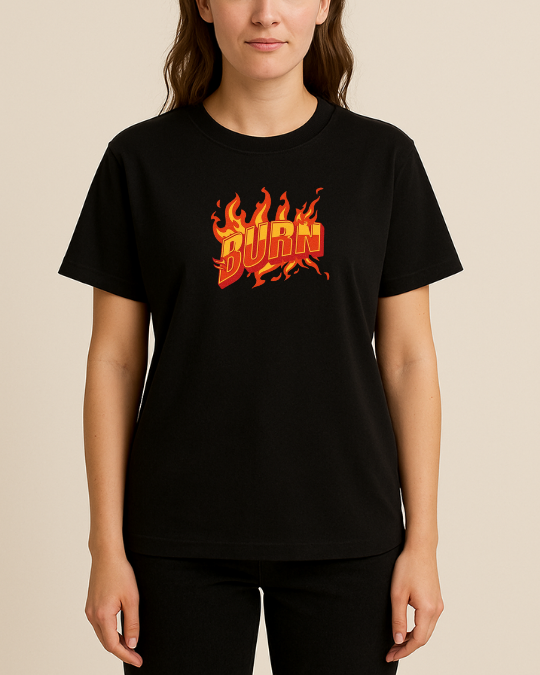 Burn Baskılı T-Shirt - Görsel 9