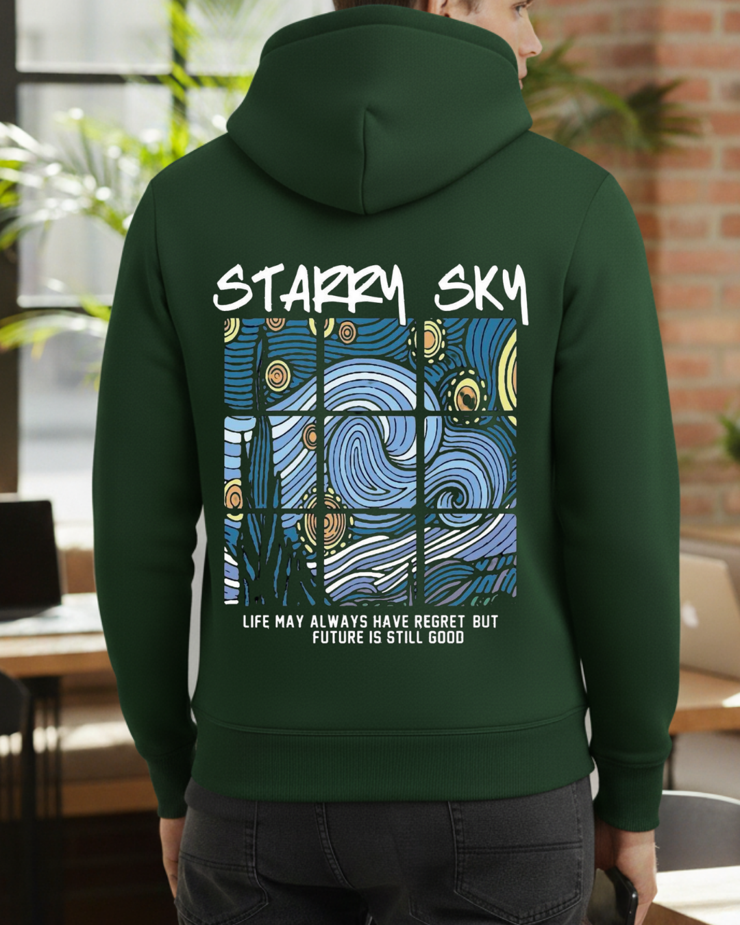 Starry Sky Baskılı Sweatshirt - Görsel 19