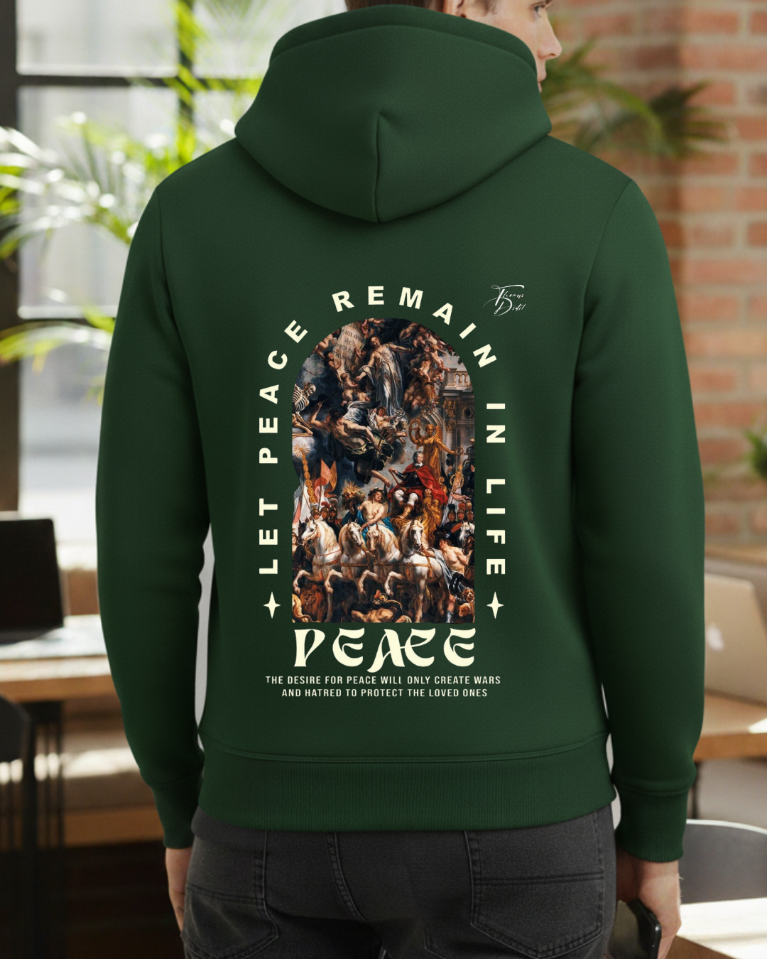Peace Baskılı Sweatshirt - Görsel 22