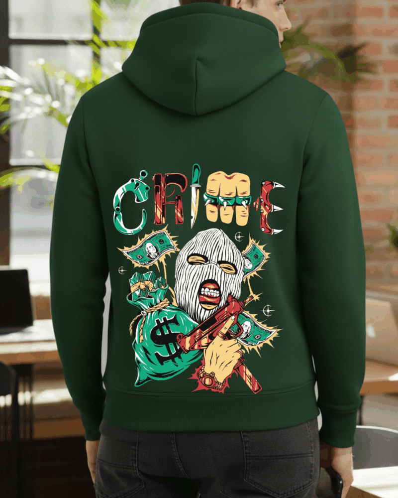 Crime Baskılı Sweatshirt - Görsel 14