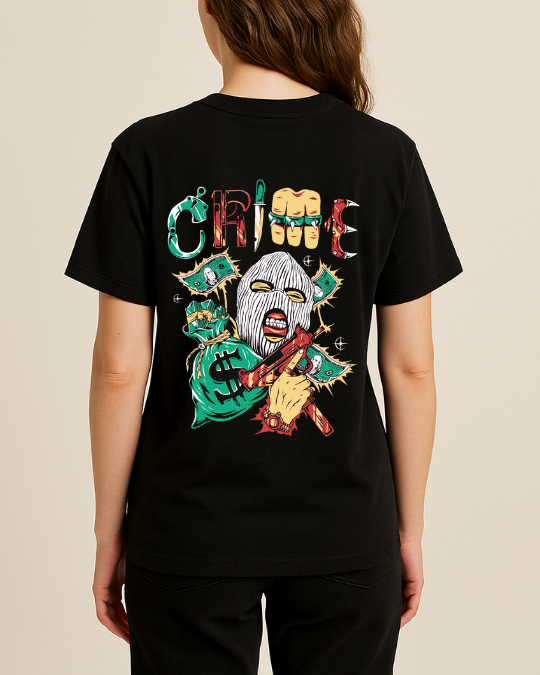 Crime Baskılı T-Shirt - Görsel 9