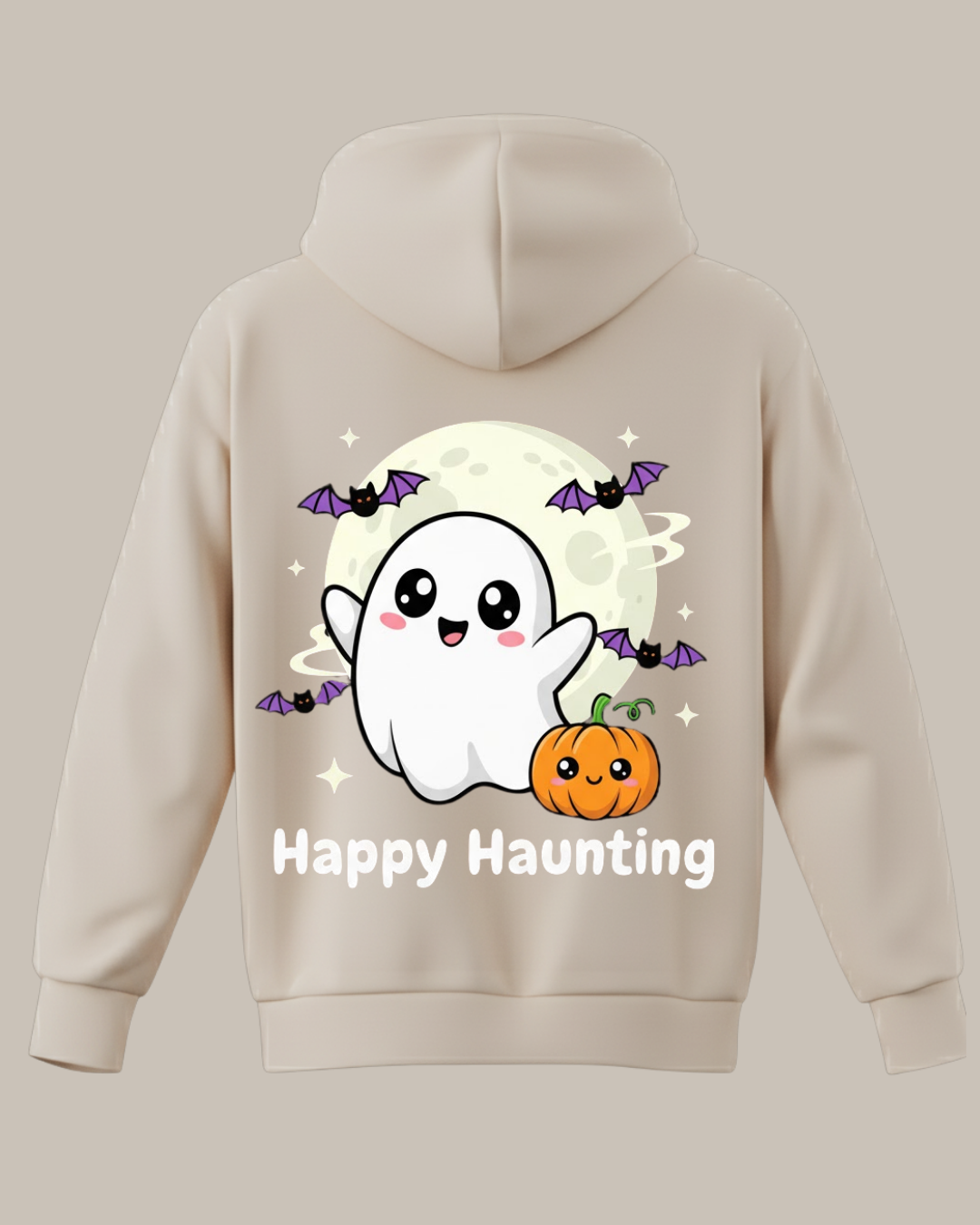 Happy Haunting Baskılı Hallowen Sweatshirt - Görsel 18