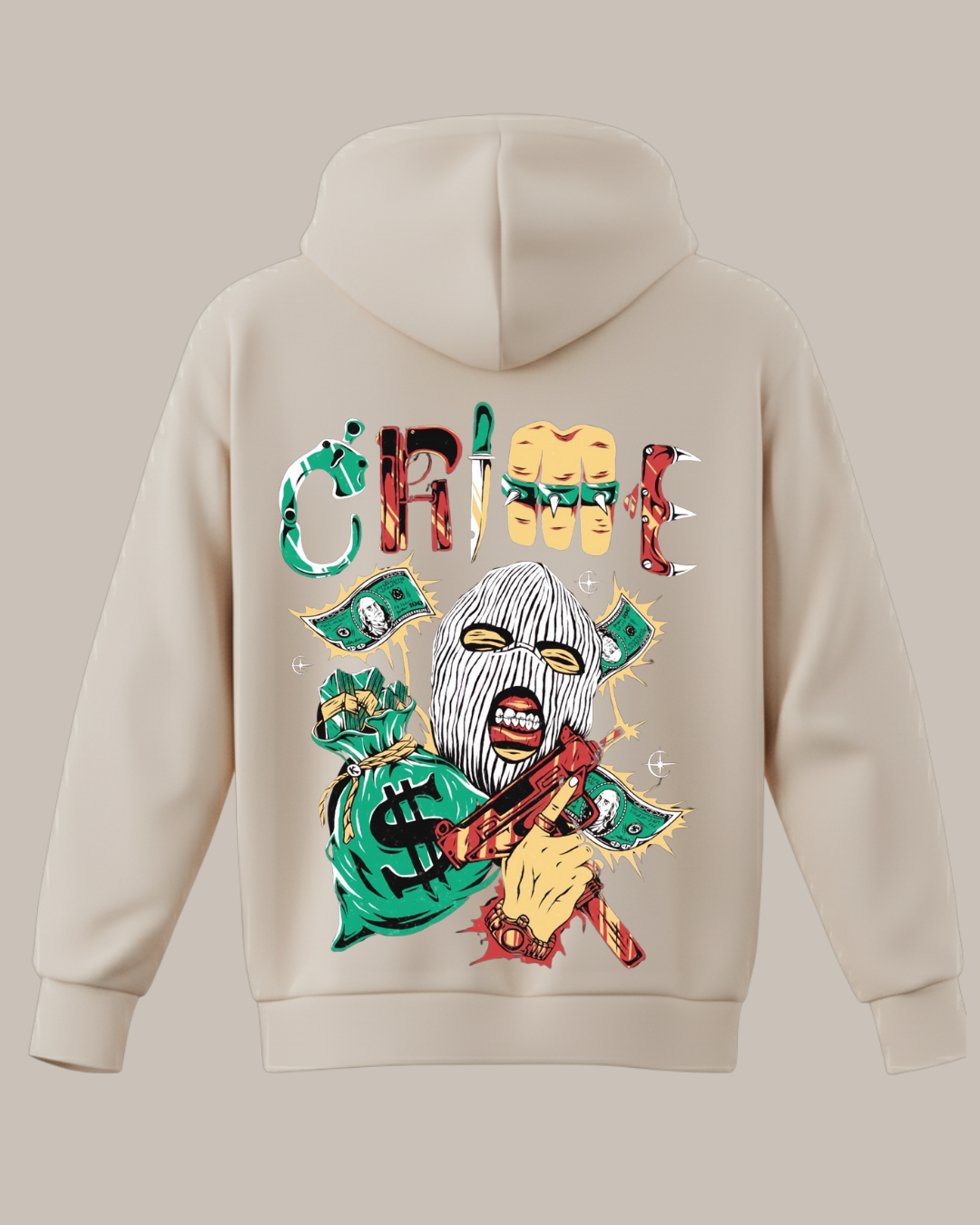 Crime Baskılı Sweatshirt - Görsel 12