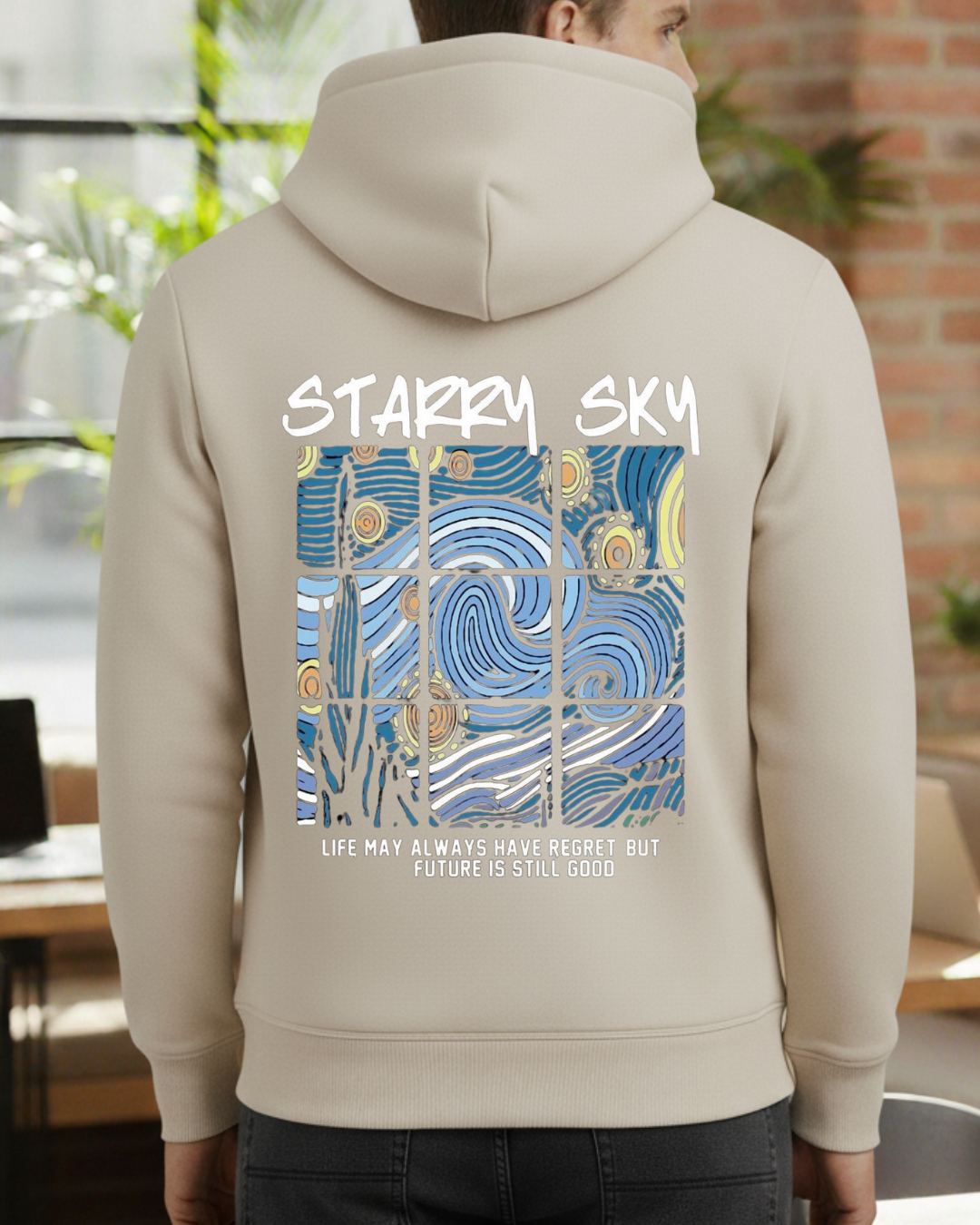 Starry Sky Baskılı Sweatshirt - Görsel 8