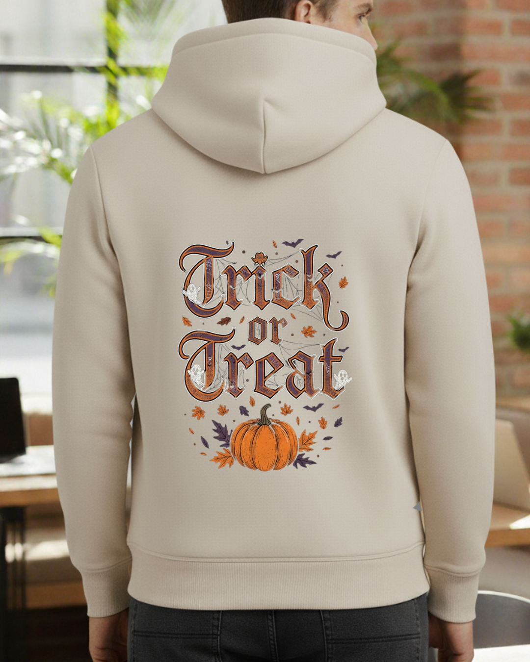 Trick or Treat Baskılı Hallowen Sweatshirt - Görsel 20