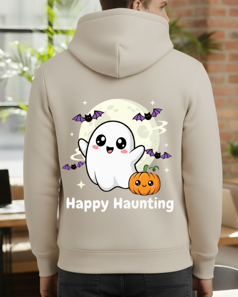 Happy Haunting Baskılı Hallowen Sweatshirt - Görsel 21