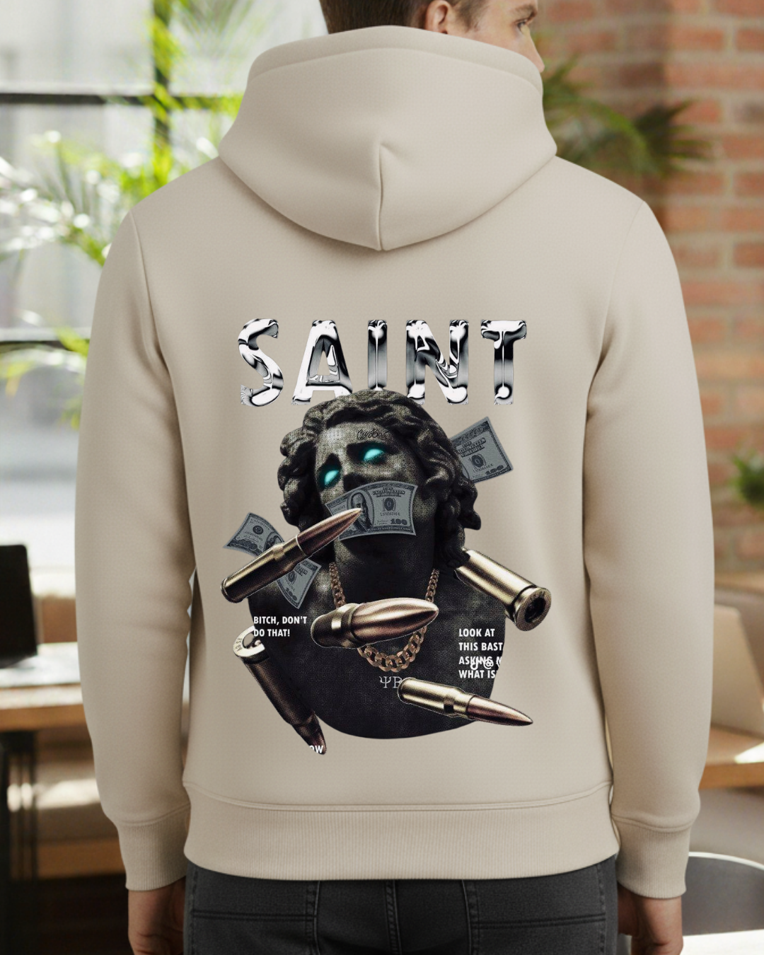 Saint Baskılı Sweatshirt - Görsel 11
