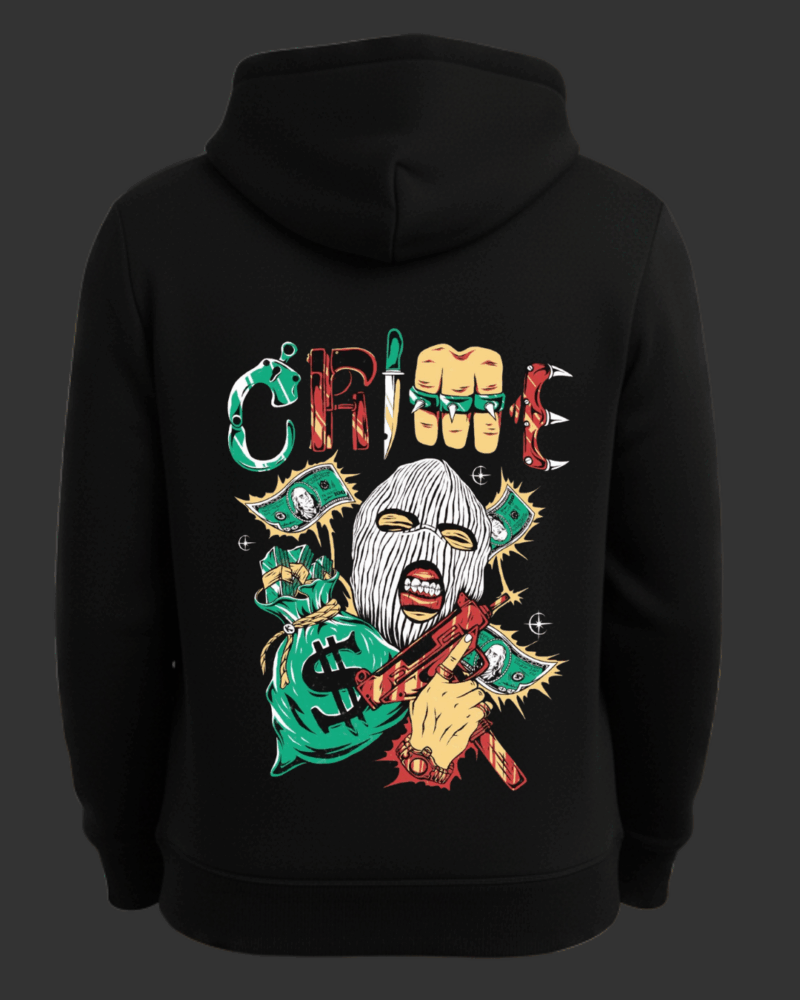 Crime Baskılı Sweatshirt