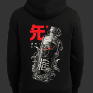 Şişede Şeytan Baskılı Sweatshirt