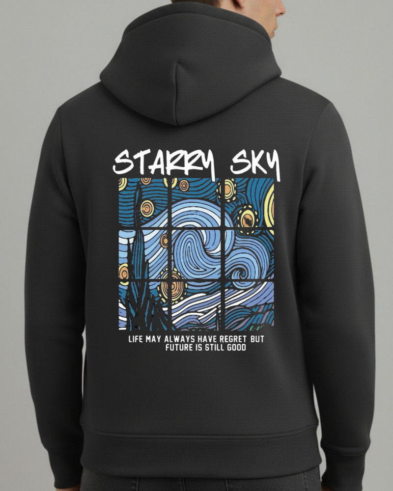 Starry Sky Baskılı Sweatshirt - Görsel 4