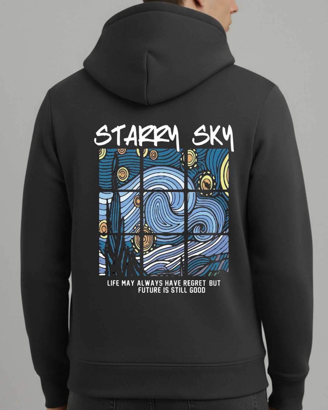 Starry Sky Baskılı Sweatshirt - Görsel 4