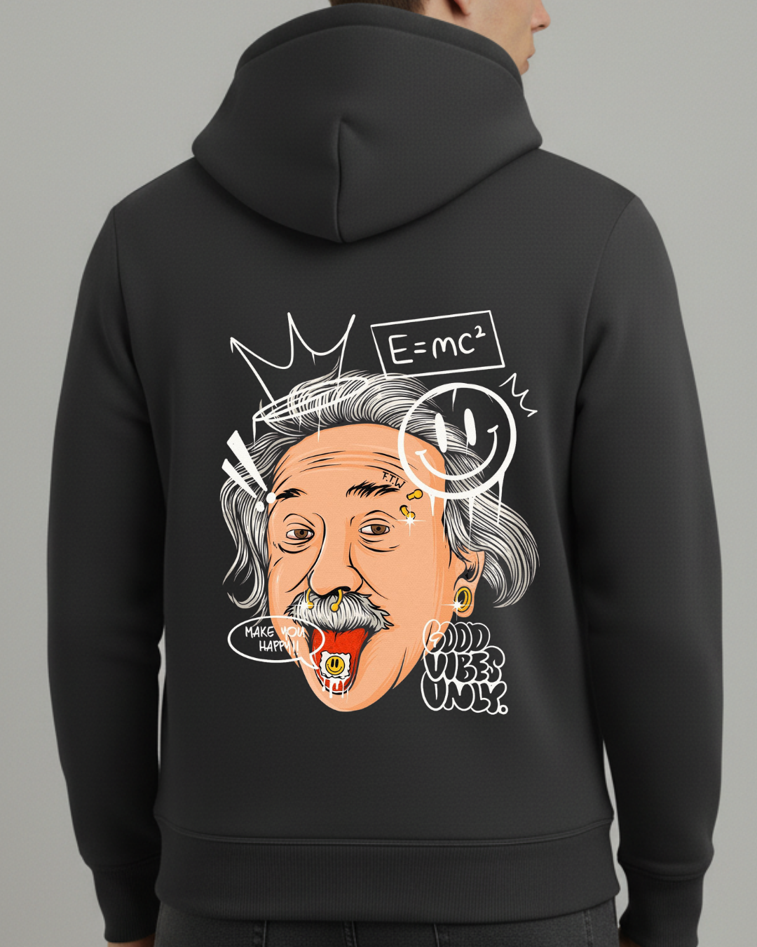 Einstein Baskılı Sweatshirt - Görsel 11