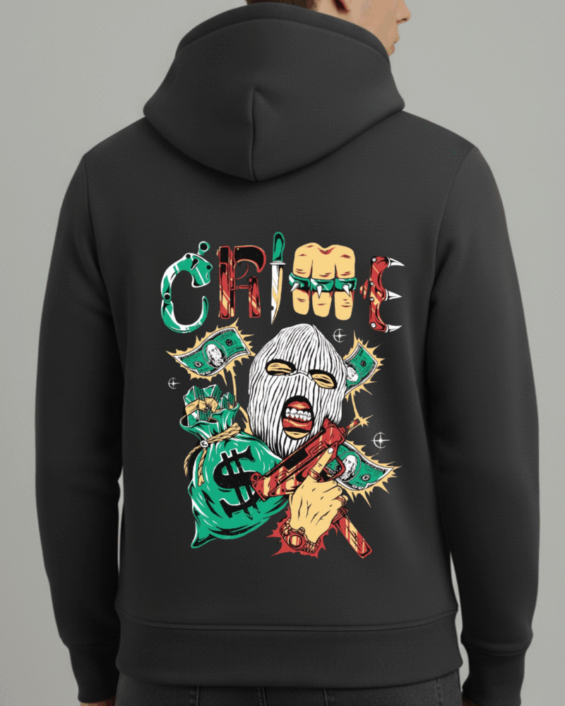Crime Baskılı Sweatshirt - Görsel 3