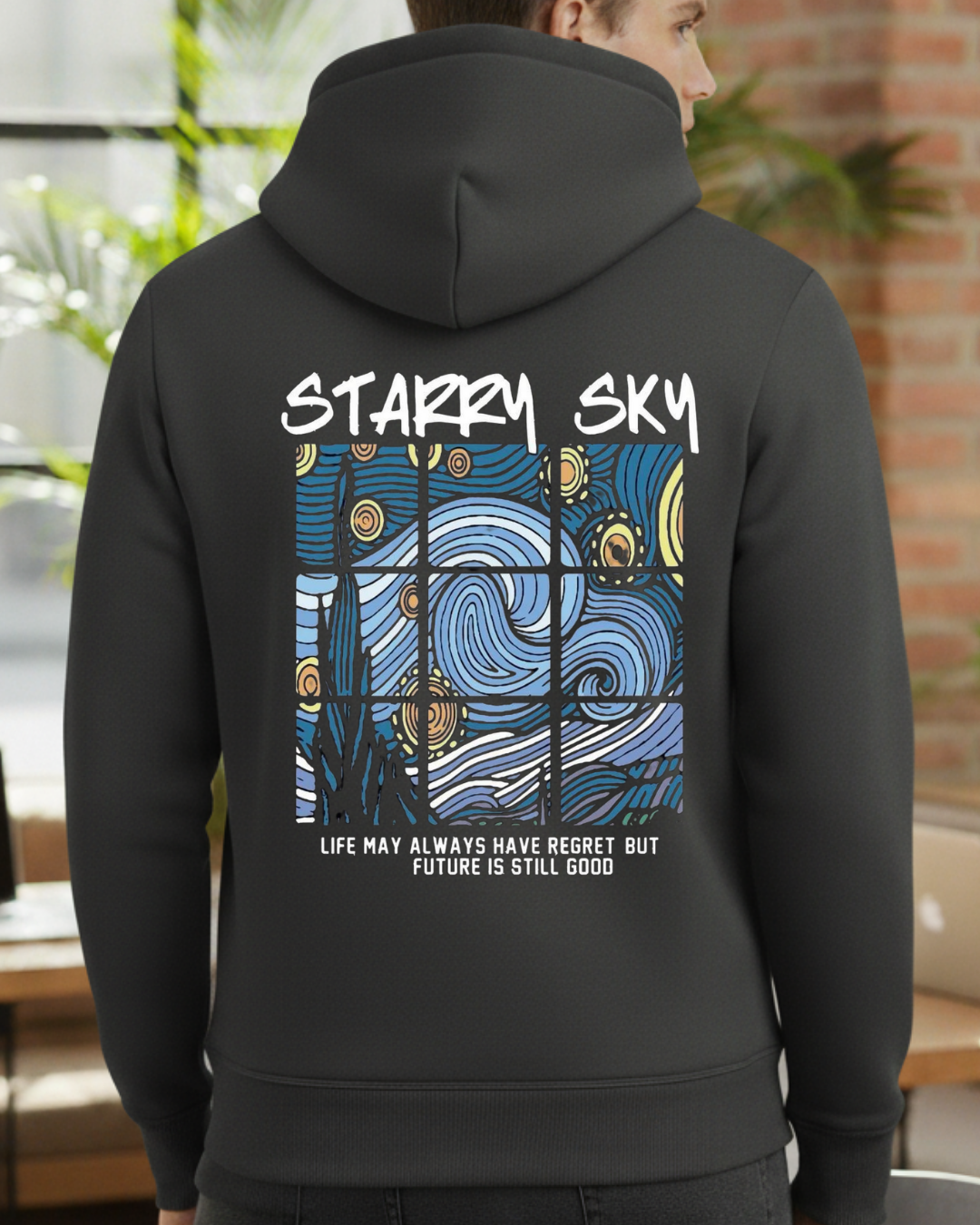 Starry Sky Baskılı Sweatshirt - Görsel 2