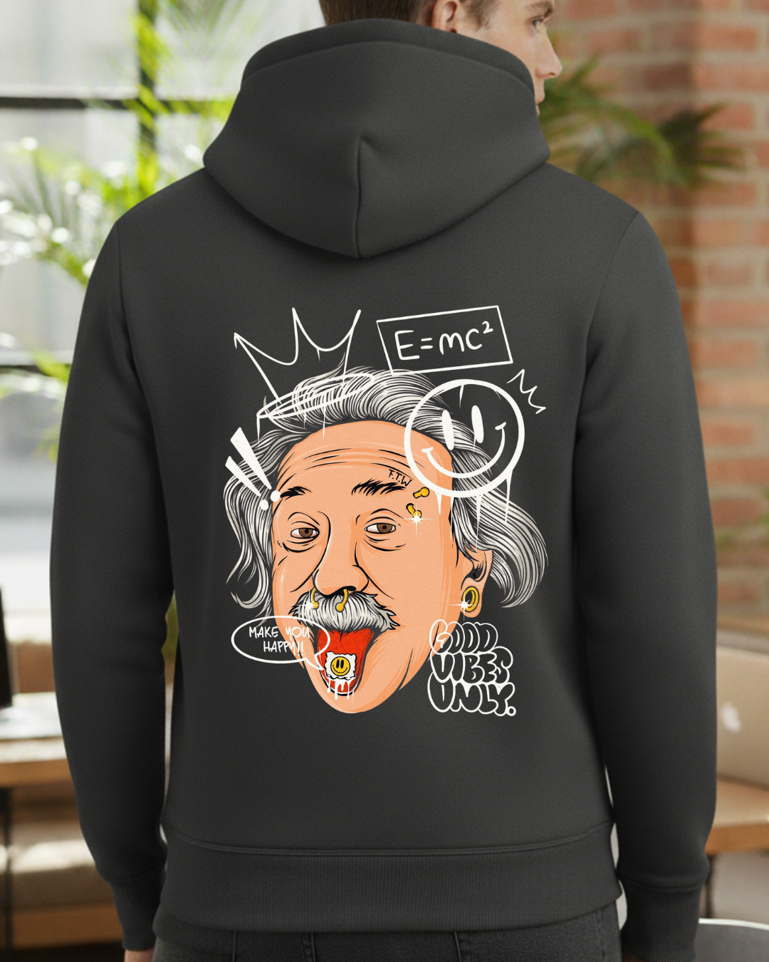 Einstein Baskılı Sweatshirt - Görsel 13