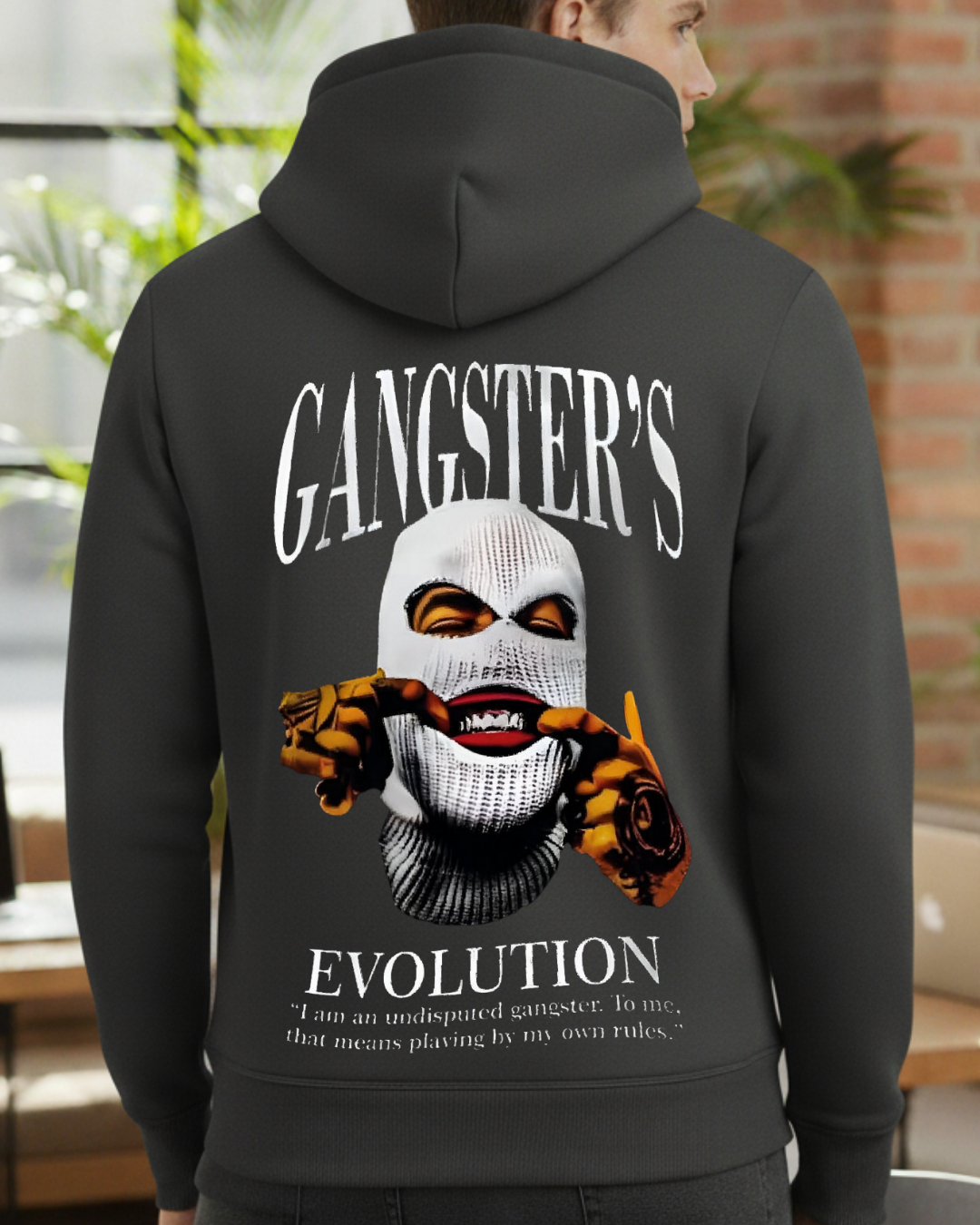 Gangster Baskılı Sweatshirt - Görsel 9