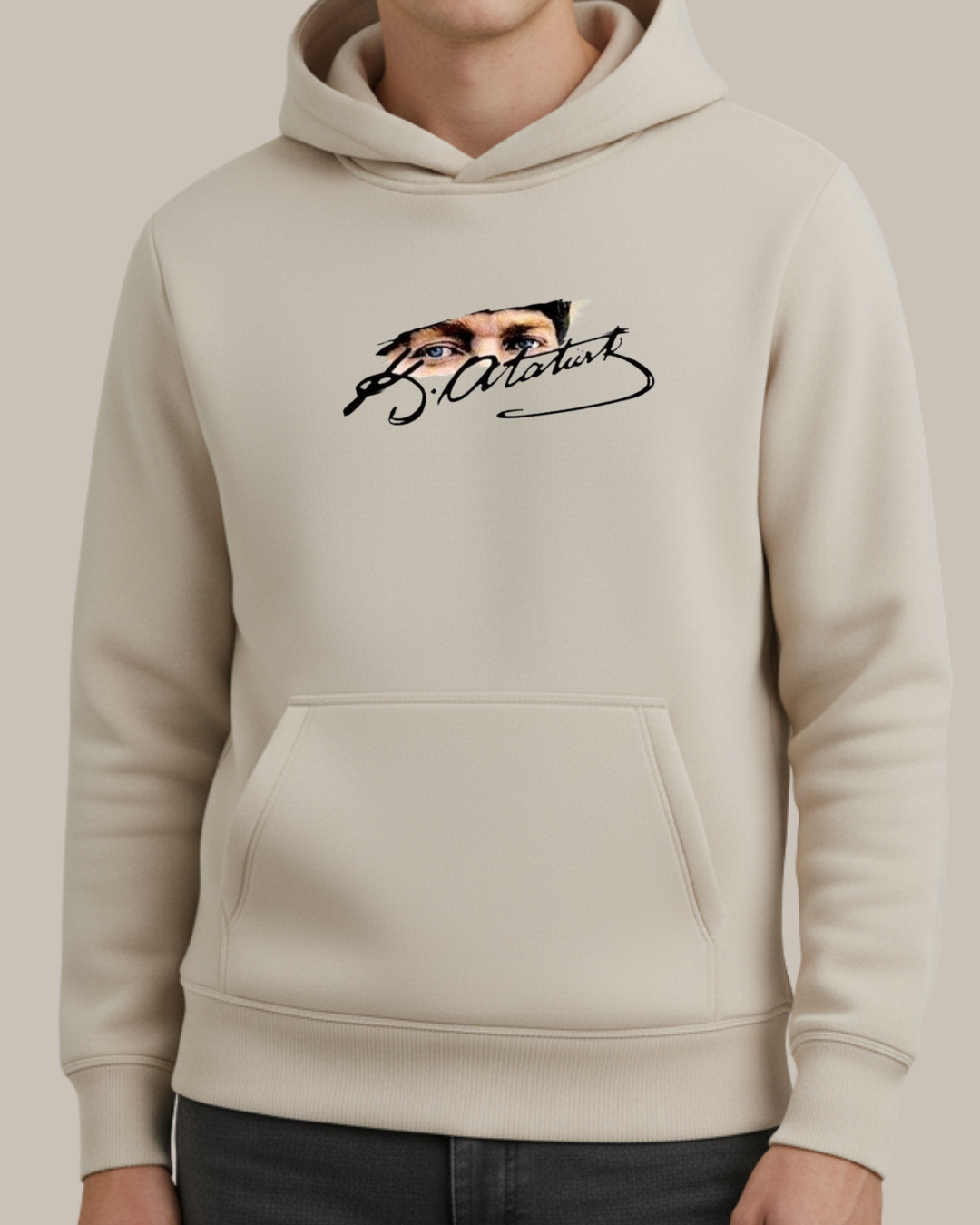Kemal Atatürk ve İmzası Baskılı Sweatshirt - Görsel 5