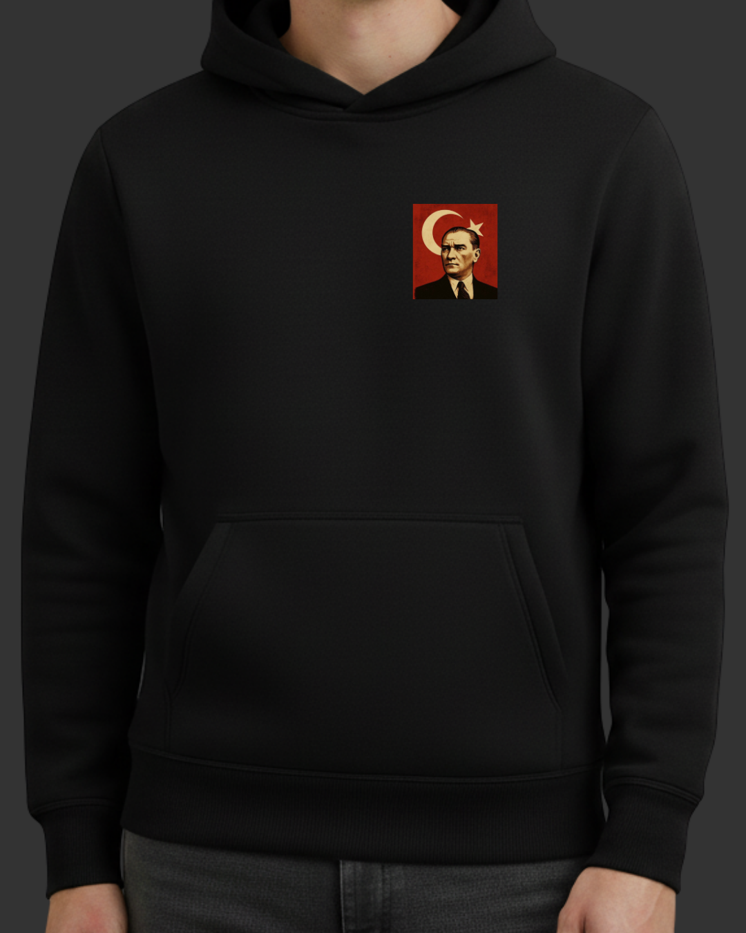 Atatürk Portresi Tasarımlı Baskılı  Sweatshirt - Görsel 5