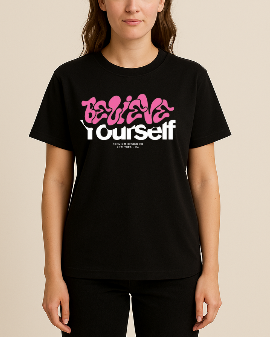 Believe Yourself Baskılı T-Shirt - Görsel 6