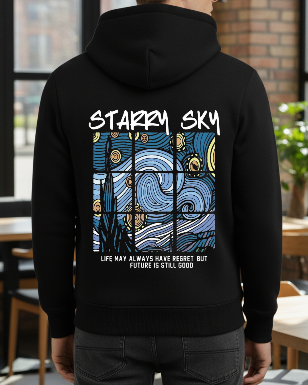 Starry Sky Baskılı Sweatshirt - Görsel 13