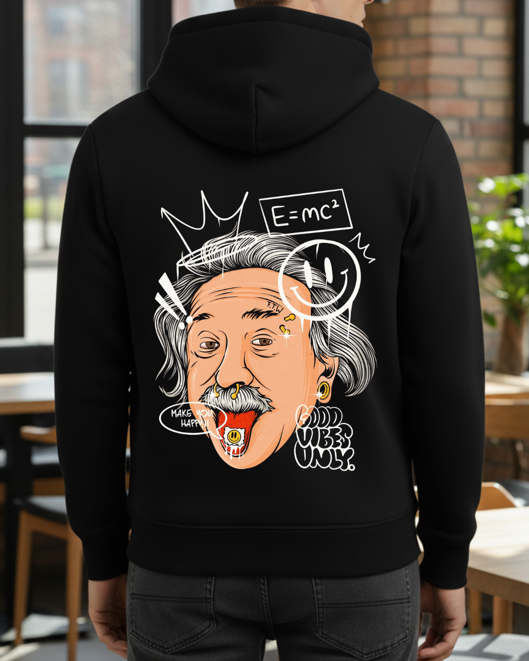 Einstein Baskılı Sweatshirt - Görsel 19