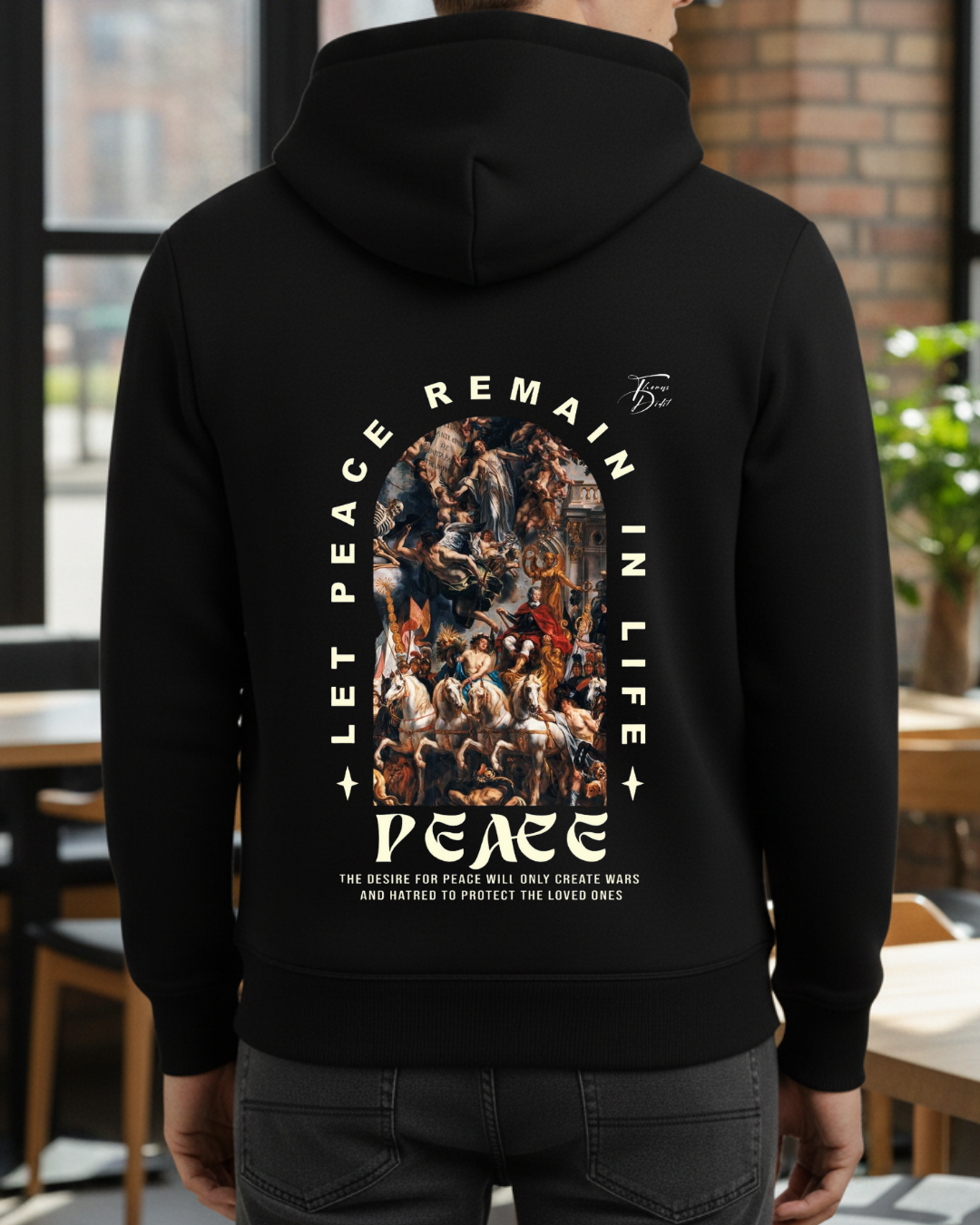 Peace Baskılı Sweatshirt - Görsel 16