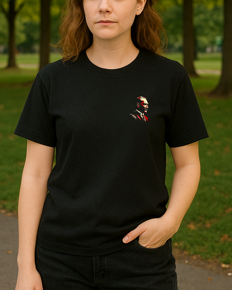 Atatürk Portresi Baskılı T-Shirt - Görsel 7