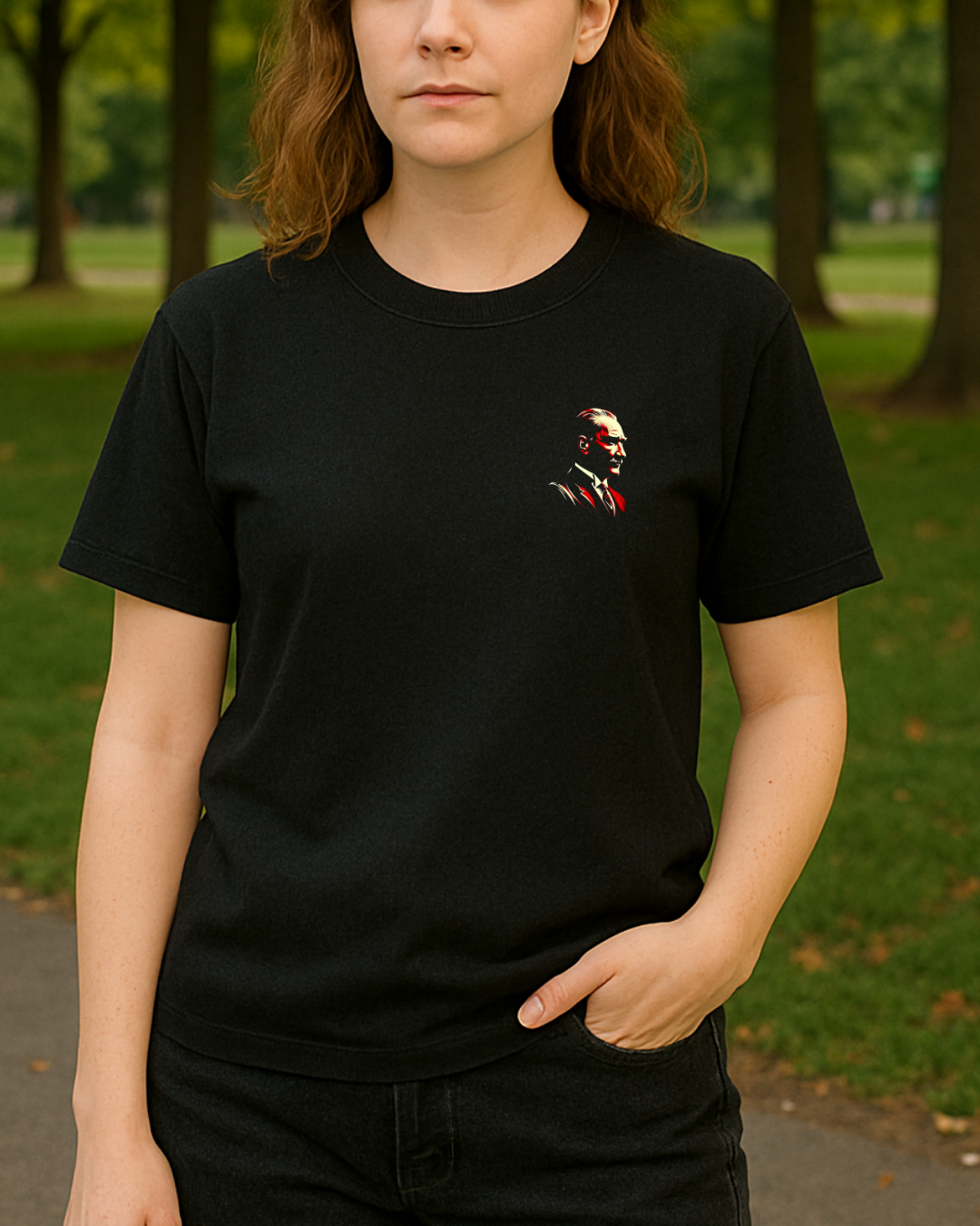 Atatürk Portresi Baskılı T-Shirt - Görsel 7