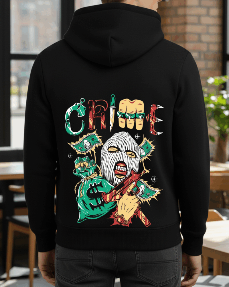 Crime Baskılı Sweatshirt - Görsel 20