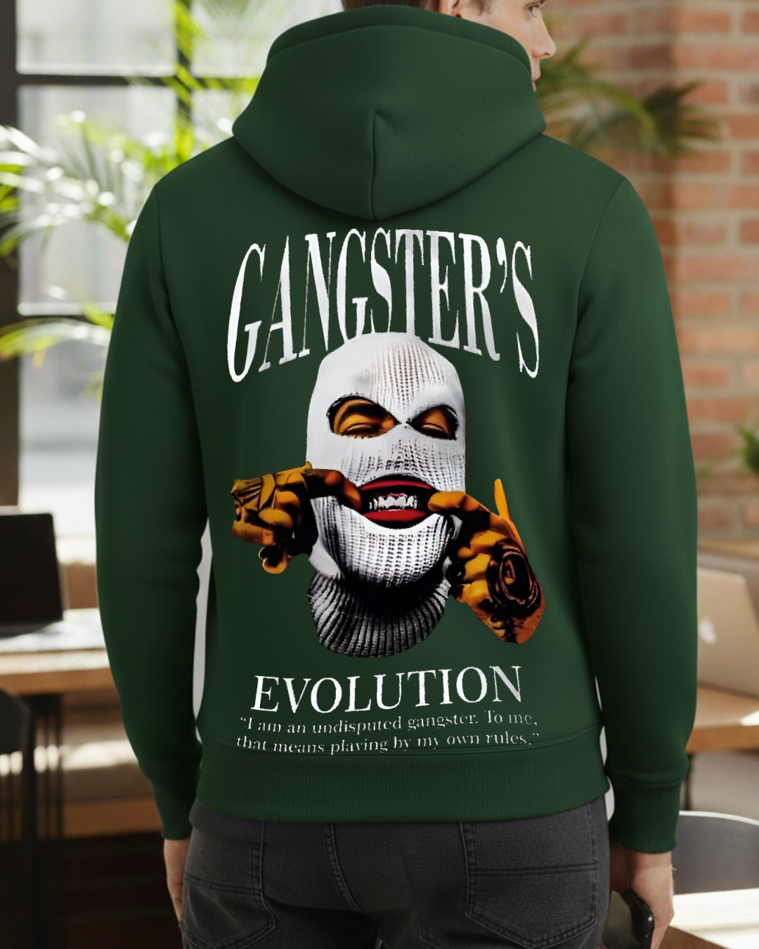 Gangster Baskılı Sweatshirt - Görsel 3